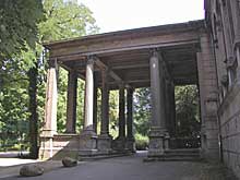 S&uuml;dansicht S&auml;ulenhalle vor Bauma&szlig;nahme