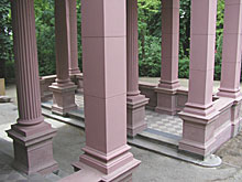 Deckenfeld S&auml;ulenvorhalle nach Bauma&szlig;nahme