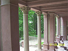 Juni 04 - Loggiadecke und Sandsteins&auml;ulen